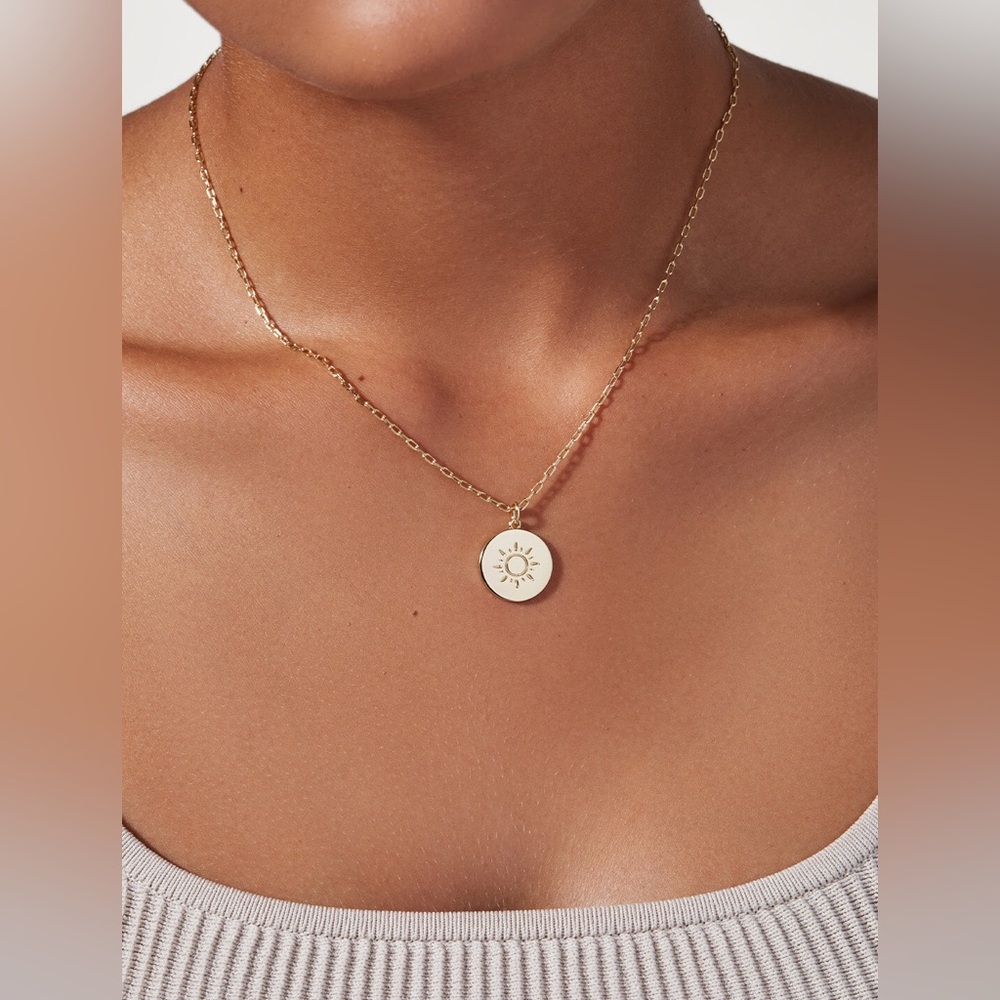 Ana Luisa Sun Pendant Necklace Gold